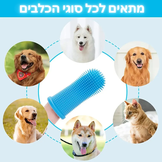מברשת שיניים אצבע לחיות מחמד